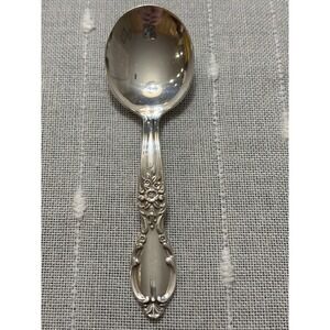 Vintage Wm Rogers And Son Silver Plated Toddler Infant Spoon 1950's Rose EUC